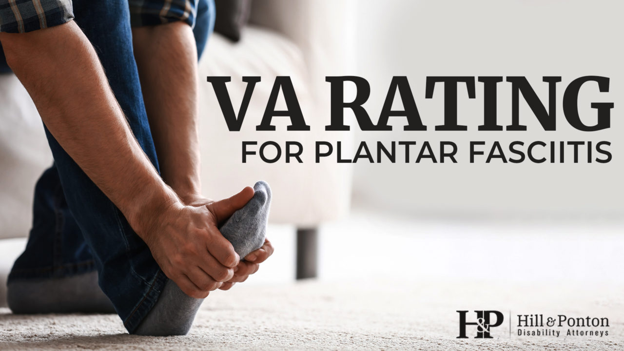 VA rating for plantar fasciitis