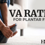 VA rating for plantar fasciitis