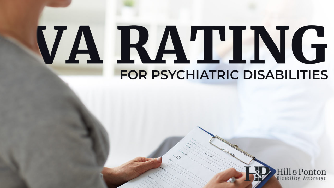 va rating for psychiatric condition