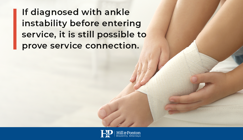 va disability ankle instability