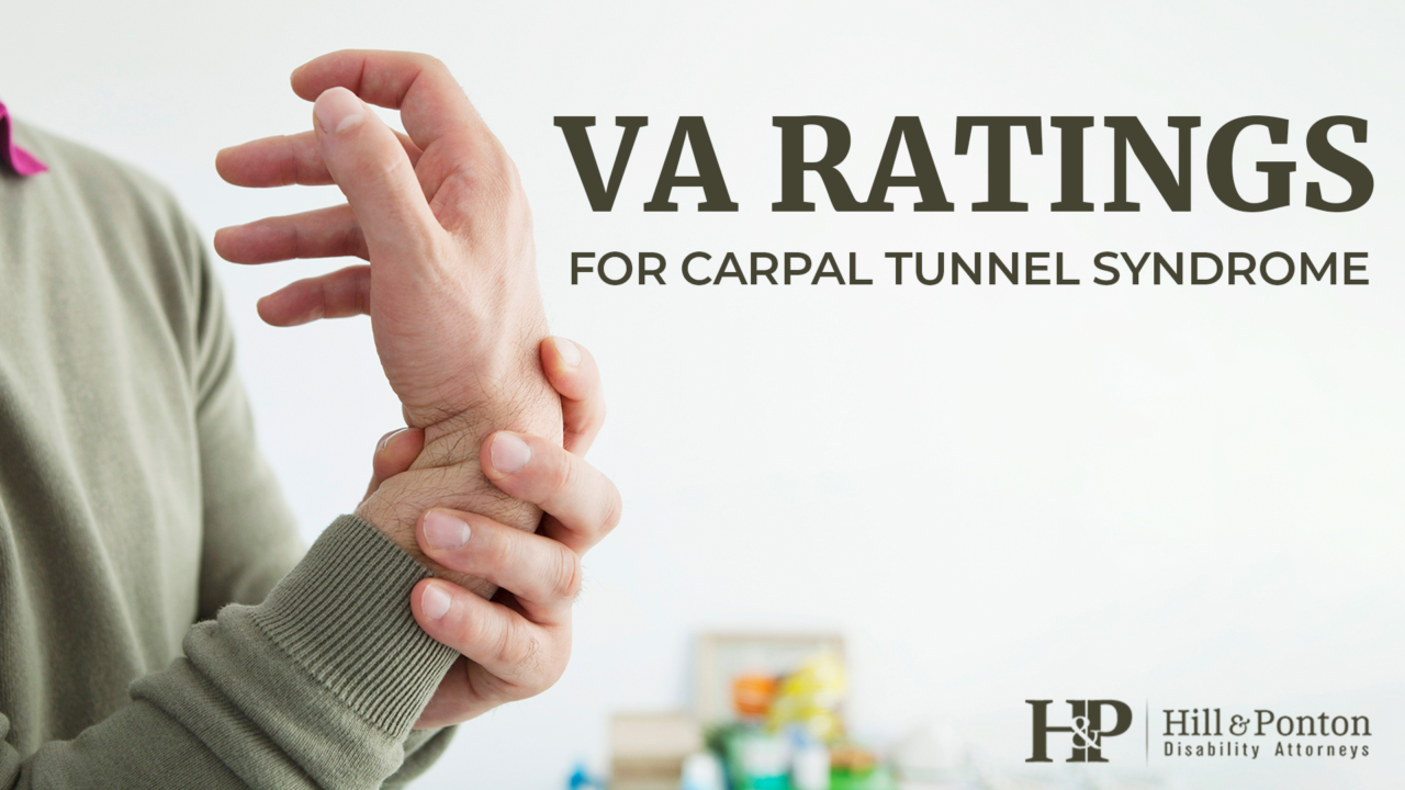 va rating for carpal tunnel wrist pain