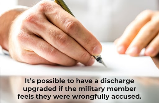 it's possible to have a discharge upgraded if accused wrongfully