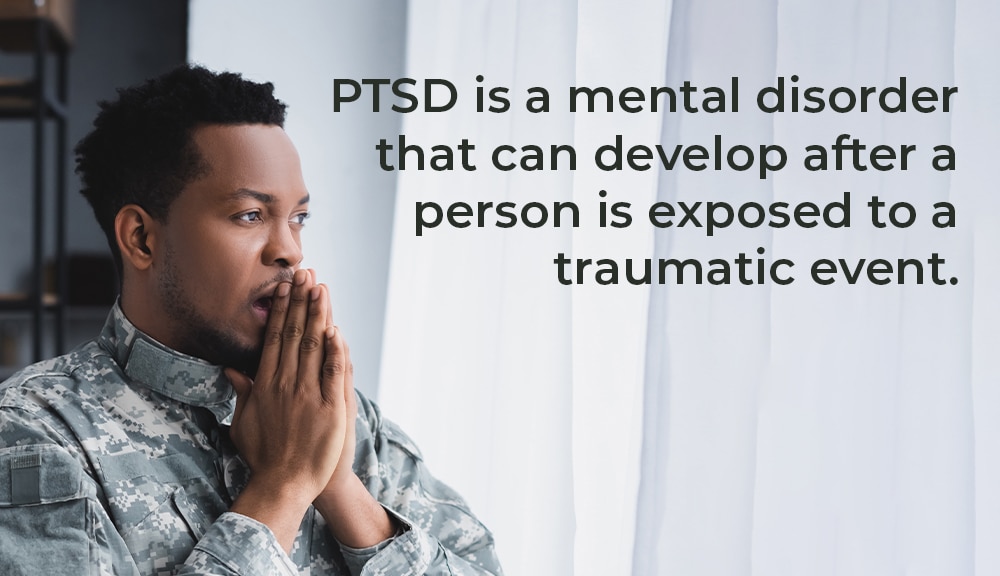 PTSD can develop after being exposed to trauma