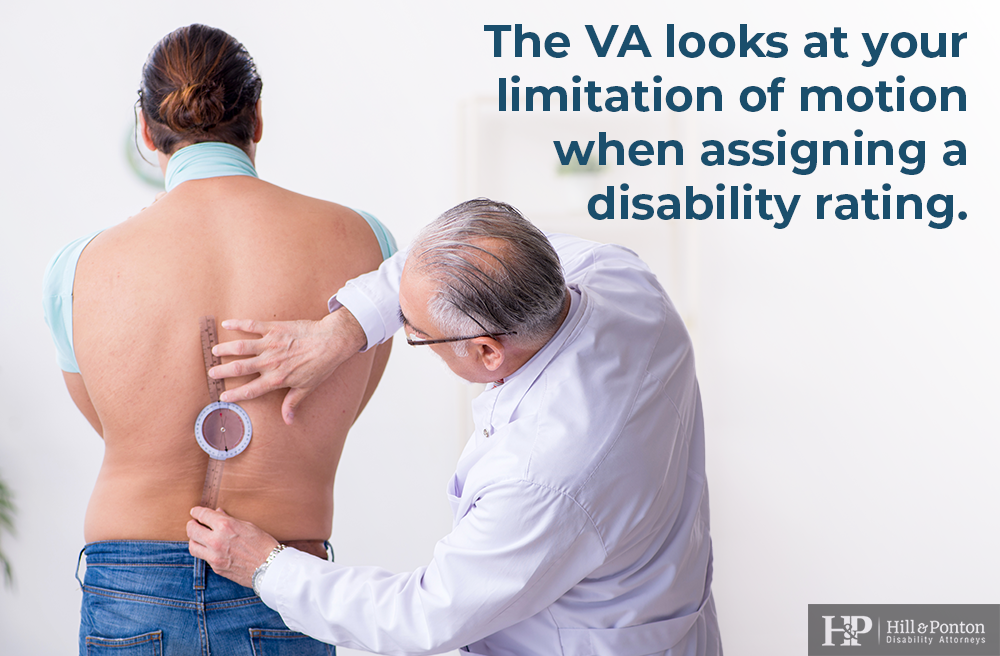 va looks at limitation of motion for your scoliolsis rating