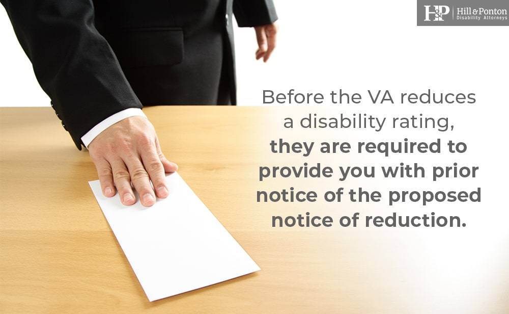 VA must notice you of proposed reductions