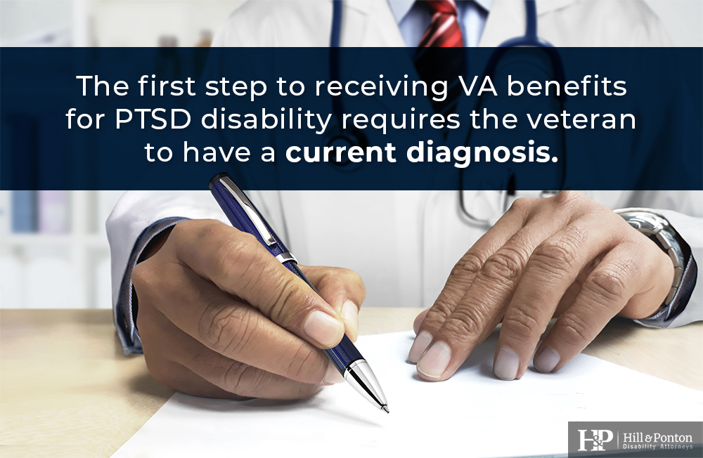 diagnosis of PTSD for VA rating benefits