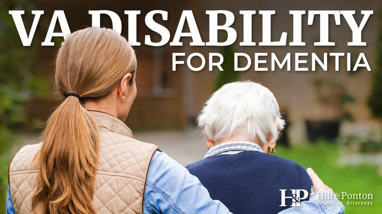 va disability for dementia