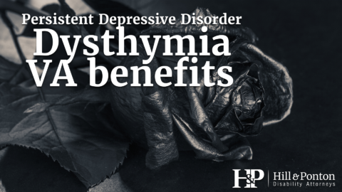 VA rating for dysthymia persistent depressive disorder