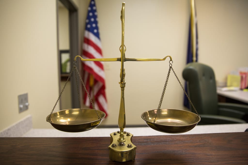 scales of justice flag