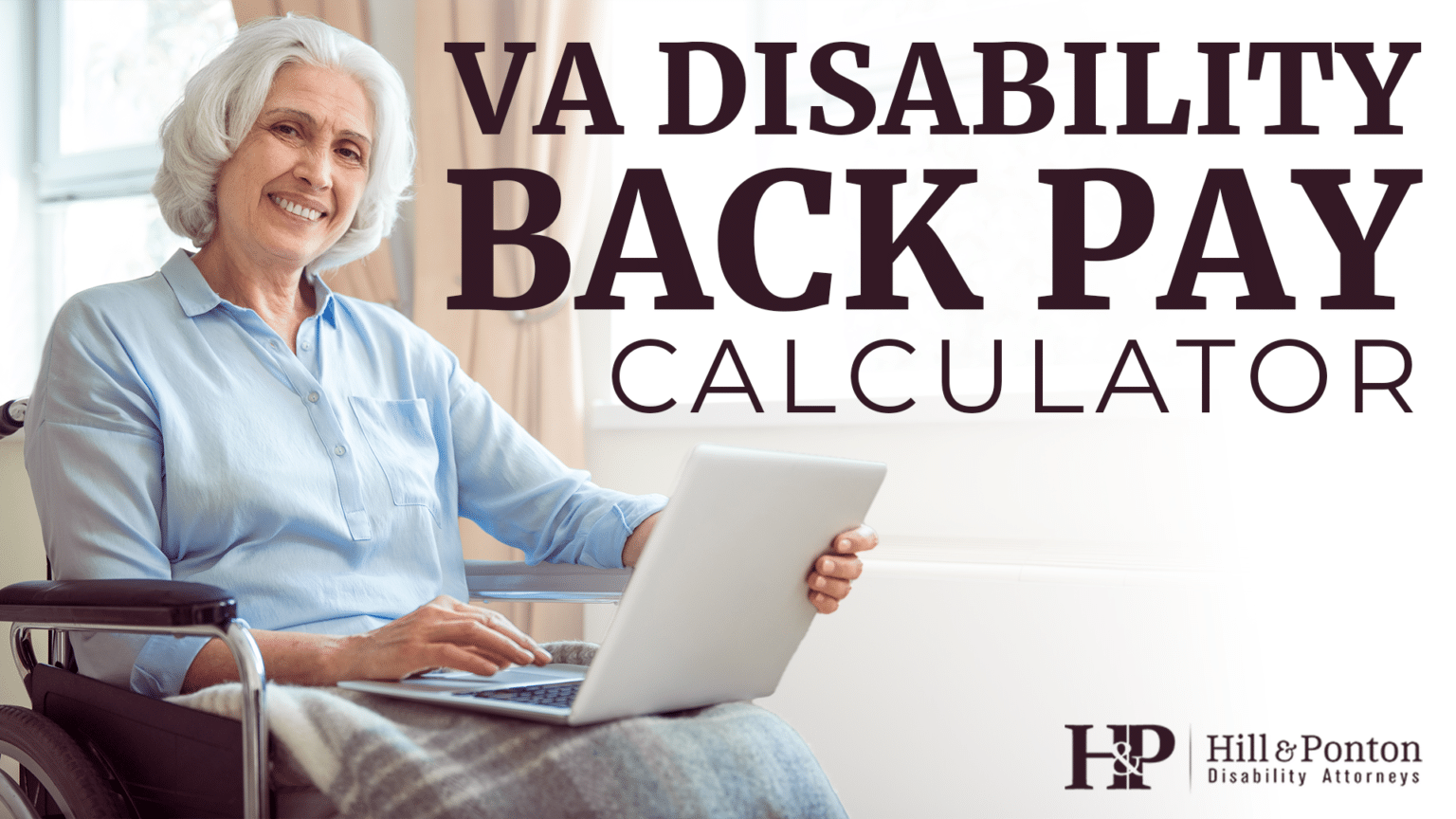VA disability backpay calculator older woman