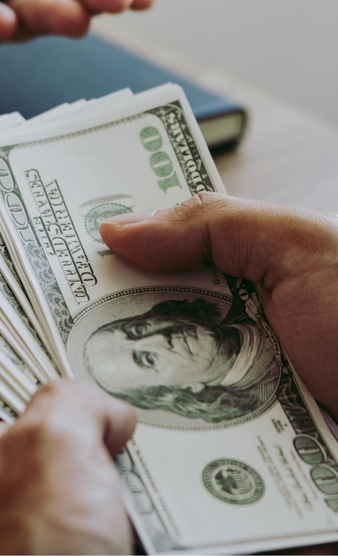 veteran counting dollars